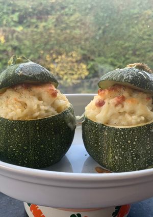 Foto di Zucchine Tonde Ripiene di Riso