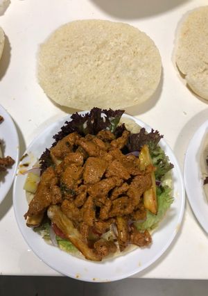 Una foto de Shawarma casero
