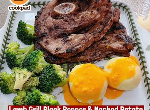 Gambar 👩‍🍳Lamb Grill Black Pepper & Mashed Potato