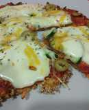 Pizza con base de zanahoria