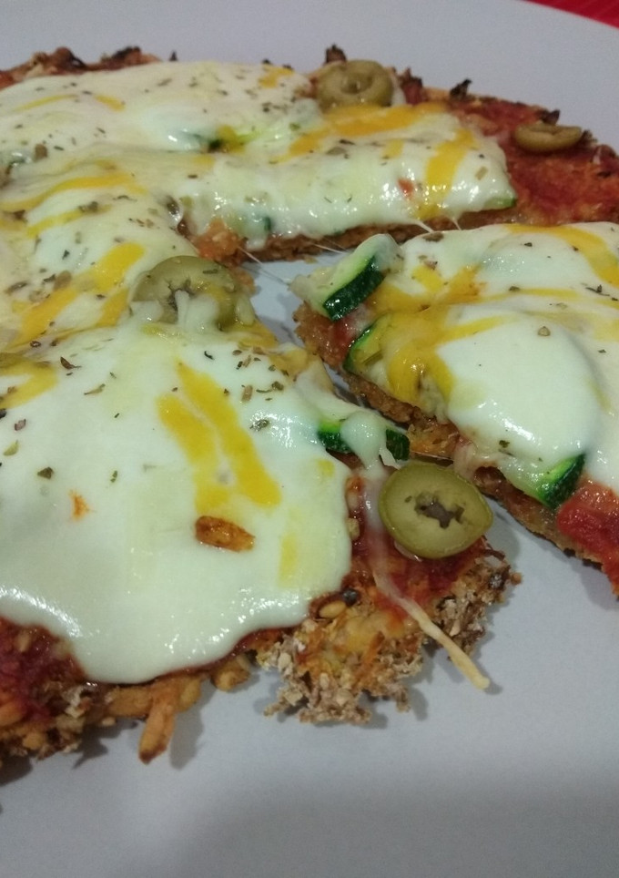 Una foto de Pizza con base de zanahoria