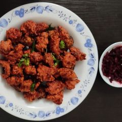 A picture of Beetroot pakoda.