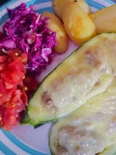 Una foto de Zapallo italiano relleno