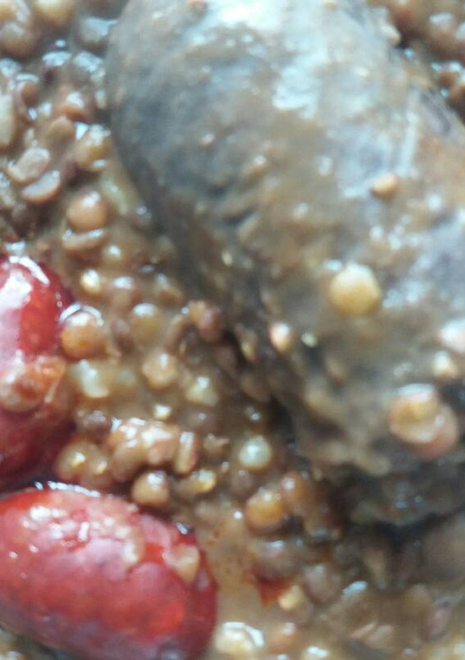 Una foto de Lentejas Pardina con arroz integral