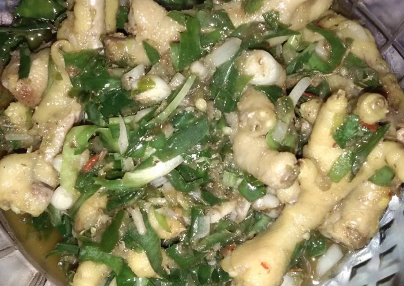 Ceker ayam cabe rawet ijo