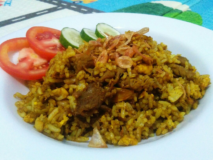 Cara Gampang Menyiapkan Nasi goreng beef kebuli Anti Gagal