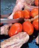 Cabrito en salsa a la leña