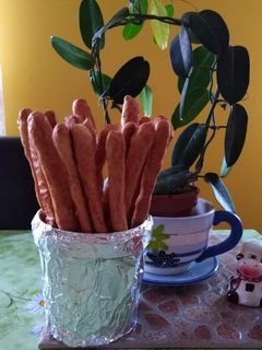 Bögrés házi sajtos ropi recept fotója
