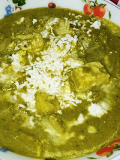 A picture of Palak paneer(no onion no garlic).