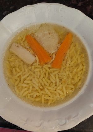 Sertéshús leves csiga tésztával! recept fotója
