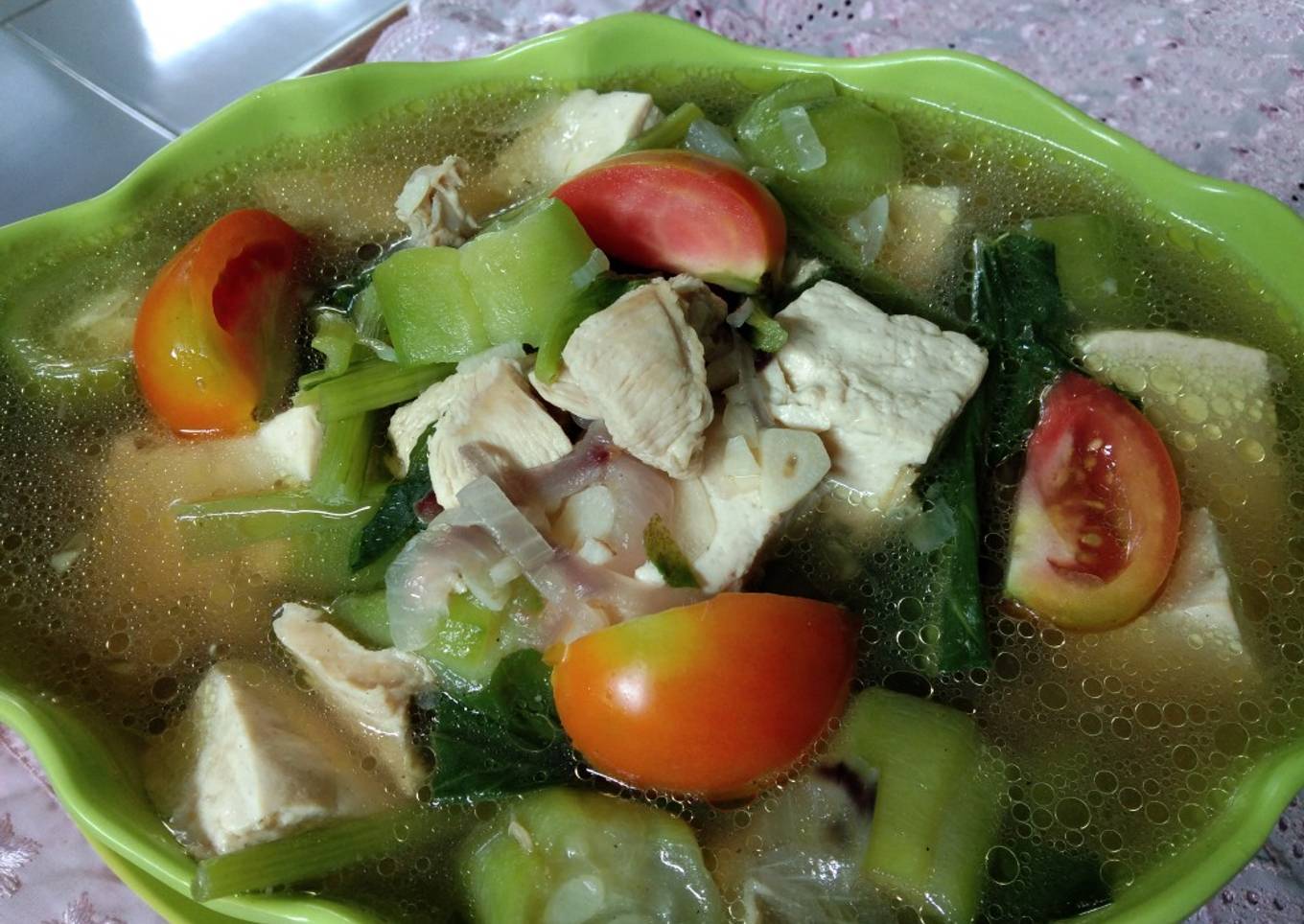 Soup Oyong Ayam Sawi