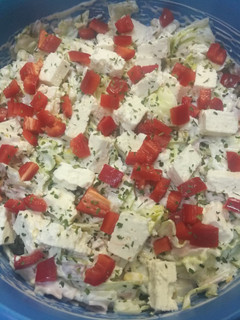 Sonkás kukoricás hideg saláta feta sajttal 🥗 recept fotója