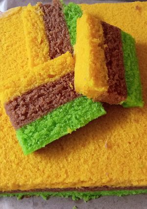 Foto resep Bolu kukus singkong tiga rasa,.😋😋