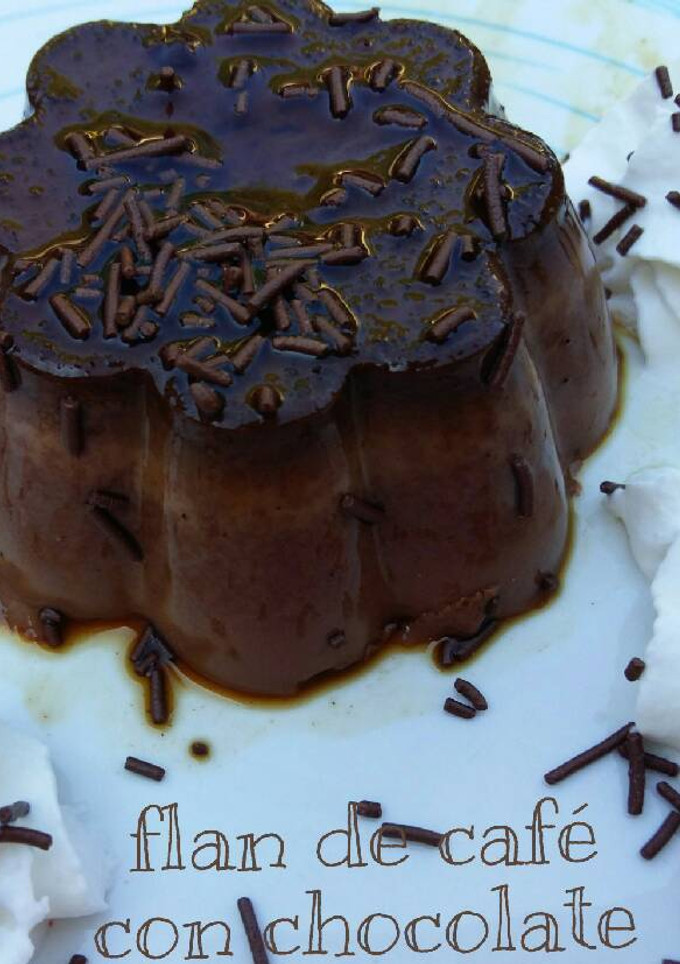 Una foto de Flan de café con chocolate 