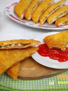 Foto resep Roti Goreng Isi Ragout Keju