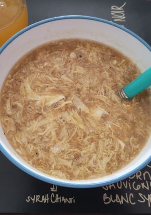 Una foto de Sopa de huevo china (egg drop soup)