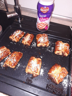 A picture of Chocolate Croissants 🍫 Kinder Style.