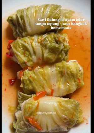Foto resep Sawi gulung isi ayam