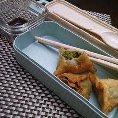A picture of Vegan Broccoli Fried Dumplings.