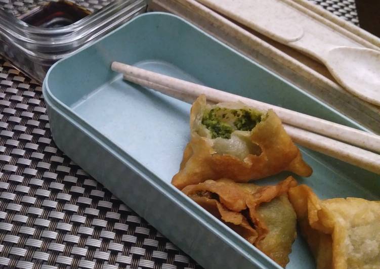 Steps to Make Super Quick Homemade Vegan Broccoli Fried Dumplings