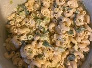 A picture of macaroni salad