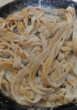 Una foto de Fideos caseros al huevo
