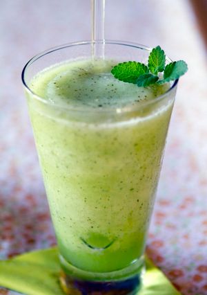 Una foto de Smoothie de melón y menta