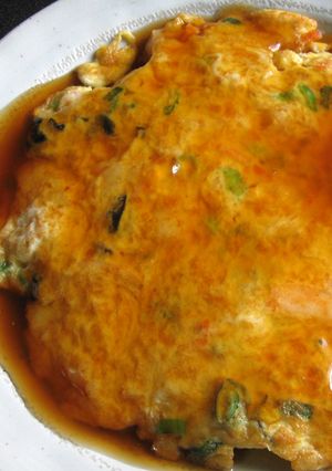 A picture of Omelette with Sweet & Sour Sauce.