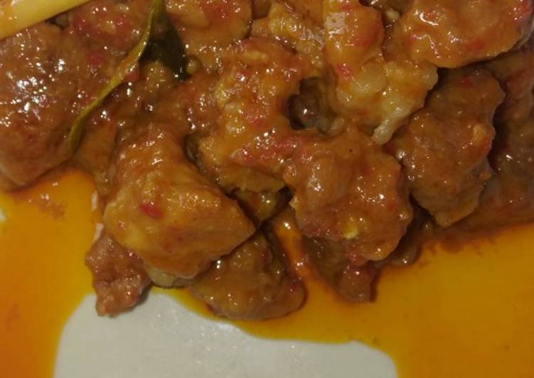 Daging balado santan simple