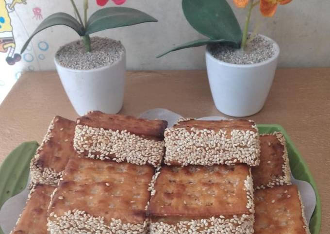 Resep Gabin tape toping wijen Resep Gabin tape toping wijen