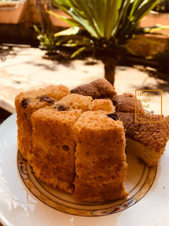 Foto resep Orange Angel Food Cake + Raisin & Cranberries (cake putih telur)