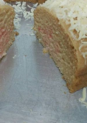 Foto resep strawberry cheese cake eggless