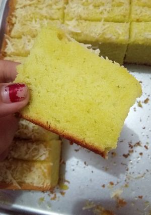 Foto resep Cake Ketan Putih toping keju