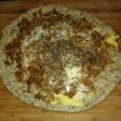 Pizza Fugazzeta a la piedra, sin tomate, con semillas de lino