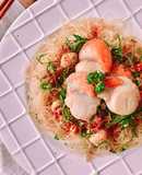 Miến Đậu Xanh Xào Sò Điệp & Rau Gai