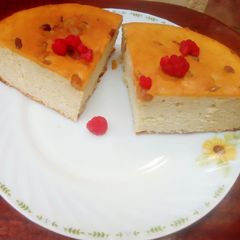 A picture of Lemon half kg naked cake #WheatflourRecipeContest.