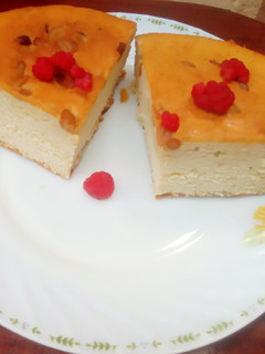 A picture of Lemon half kg naked cake #WheatflourRecipeContest.