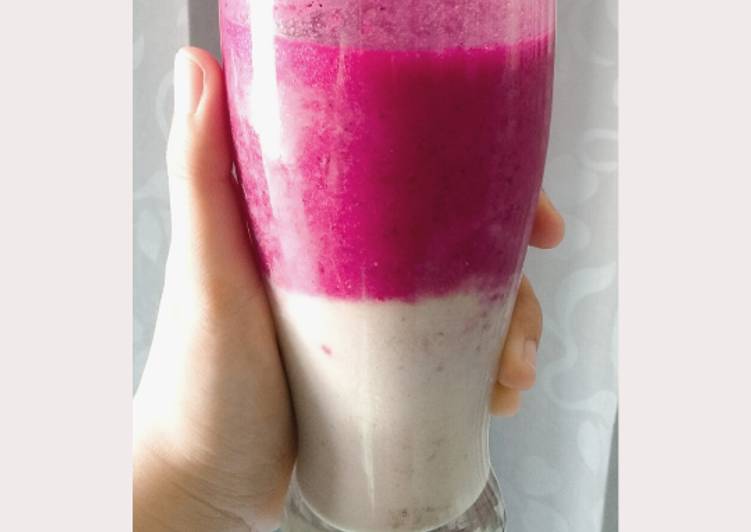 Dragon fruit and banana juice