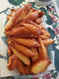 Buñuelos calientes para tomar con café o té