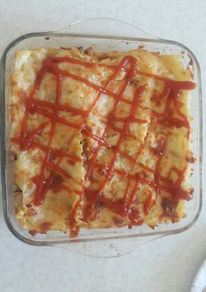 عکسی از دستور لازانیا ی مرغ و قارچ