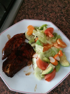 Una foto de Pollo a la soja y miel