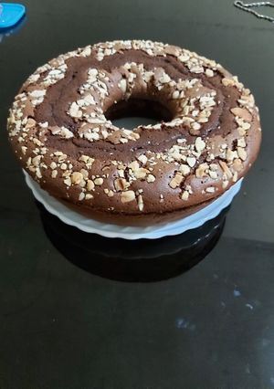 Foto resep Bolu Coklat Full Coklat topping Kenari ❤