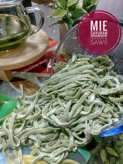 Foto resep 05.2021.Mie Homemade (Mie Bayam-Sawi)