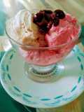 Helado tres sabores con base de merengue suizo