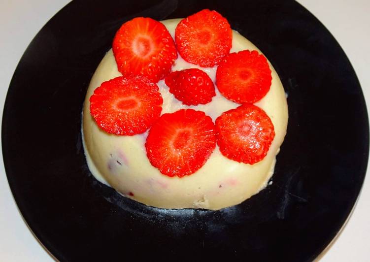 Gâteau de semoule à la fraise (vegan)