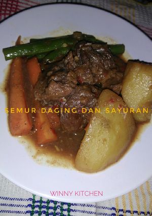 Foto resep Semur daging dan sayuran
