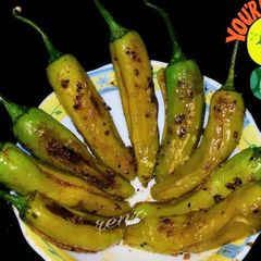 A picture of Stuffed Chilies / Bharwa Mirchi.
