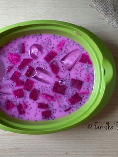 Foto resep Es Buah Naga Merah