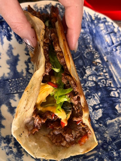 Una foto de Tacos big mac vegetarianos