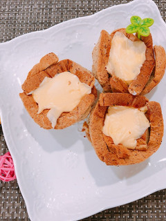 雞蛋起司杯子吐司~氣炸鍋料理 的食譜成品照片